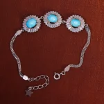 دستبند فیروزه زنانه کد 16399