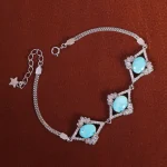 دستبند فیروزه زنانه کد 16400