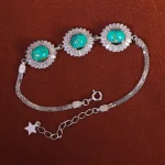 دستبند فیروزه زنانه کد 16402