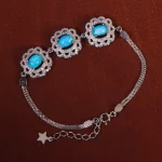 دستبند فیروزه زنانه کد 16407