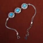 دستبند فیروزه زنانه کد 16410