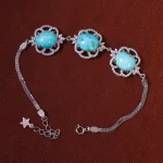 دستبند فیروزه زنانه کد 16412