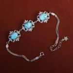 دستبند فیروزه زنانه کد 16413