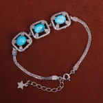 دستبند فیروزه زنانه کد 16416