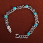 دستبند فیروزه زنانه کد 16419