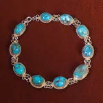 دستبند فیروزه زنانه کد 16422