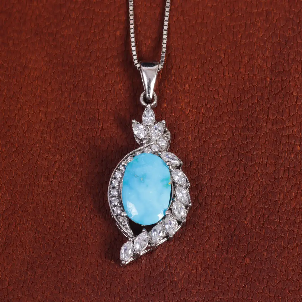 گردنبند فیروزه زنانه کد 16085