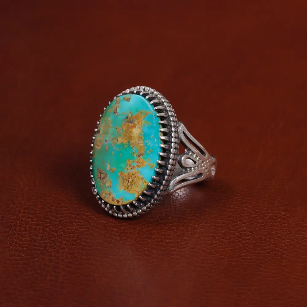 انگشتر فیروزه شجری مردانه کد 15859