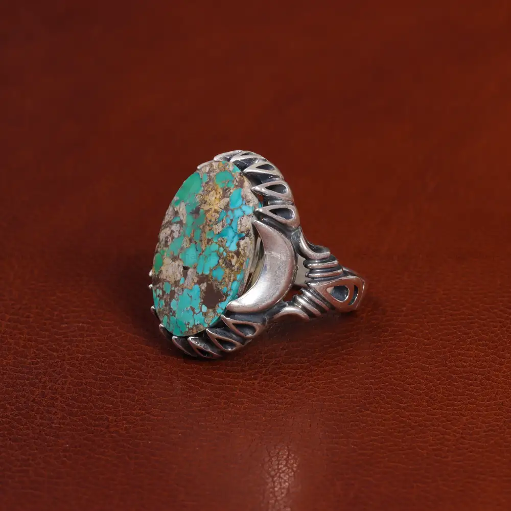 انگشتر فیروزه شجری مردانه کد 15915