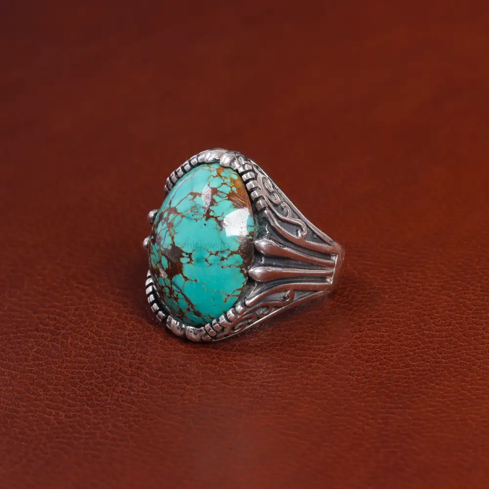 انگشتر فیروزه شجری مردانه کد 15920