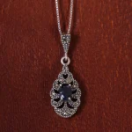 گردنبند یاقوت کبود زنانه کد 16625