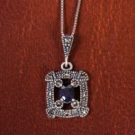 گردنبند یاقوت کبود زنانه کد 16627