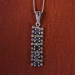 گردنبند یاقوت کبود زنانه کد 16628