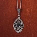 گردنبند یاقوت کبود زنانه کد 16629