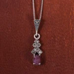 گردنبند یاقوت سرخ زنانه کد 16640