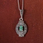 گردنبند زمرد زنانه کد 16650