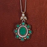 گردنبند سنتاتیک زمرد زنانه کد 16652