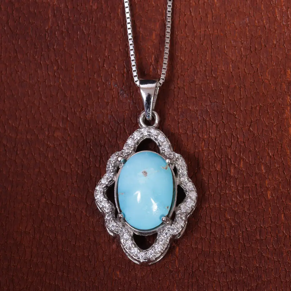 گردنبند فیروزه زنانه کد 16673