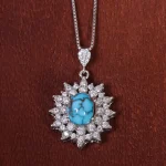 گردنبند فیروزه زنانه کد 16674