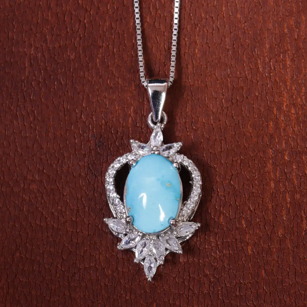 گردنبند فیروزه زنانه کد 16677