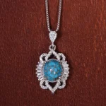 گردنبند فیروزه زنانه کد 16680