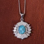 گردنبند فیروزه زنانه کد 16684