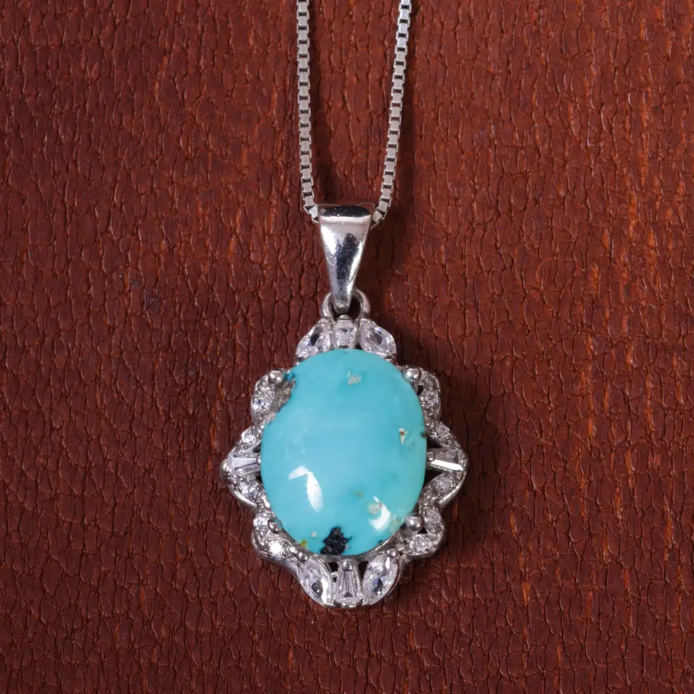 گردنبند فیروزه زنانه کد 16686