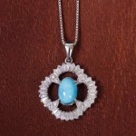 گردنبند فیروزه زنانه کد 16689