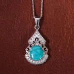 گردنبند فیروزه زنانه کد 16693