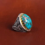 انگشتر فیروزه شجری مردانه کد 16697