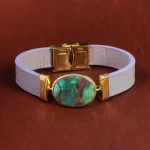 دستبند چرم فیروزه کد 16753