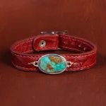 دستبند چرم فیروزه کد 16781