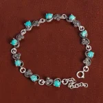 دستبند فیروزه زنانه کد 16793