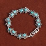 دستبند فیروزه زنانه کد 16800