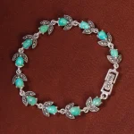 دستبند فیروزه زنانه کد 16803