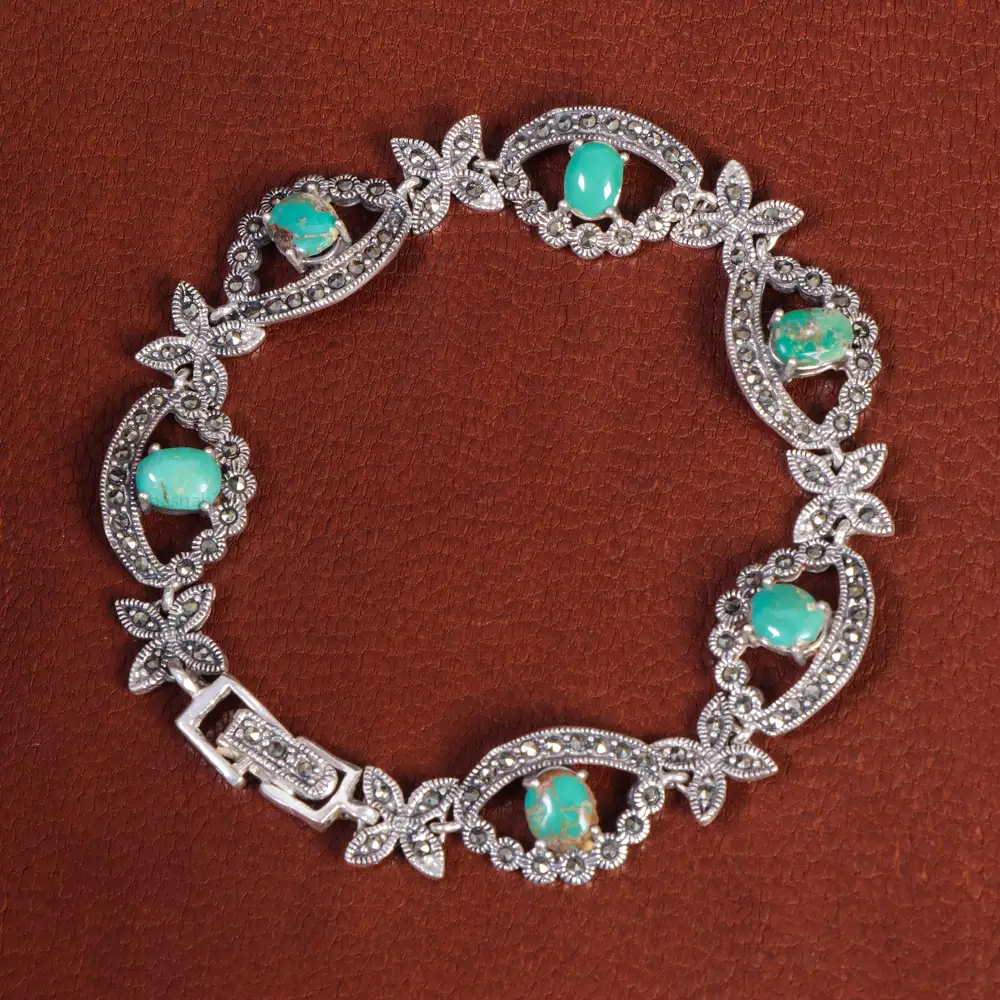 دستبند فیروزه زنانه کد 16807