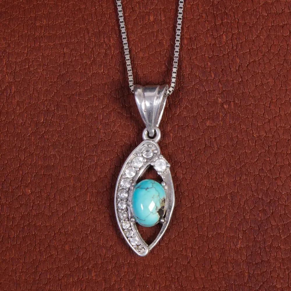 گردنبند فیروزه زنانه کد 16819