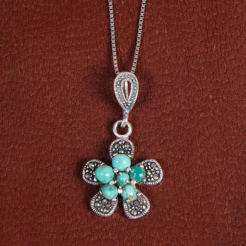 گردنبند فیروزه زنانه کد 16820