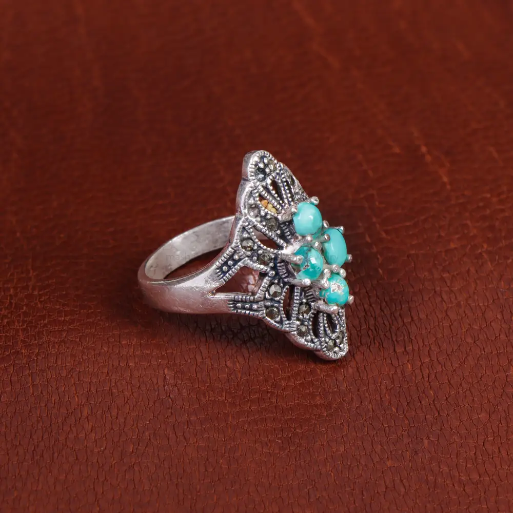 انگشتر فیروزه شجری زنانه کد 16825