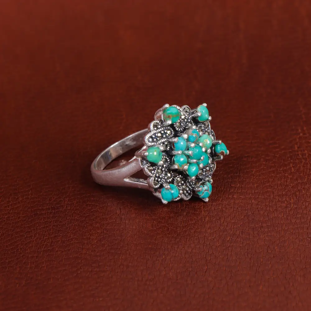 انگشتر فیروزه شجری زنانه کد 16826