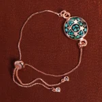 دستبند مسی فیروزه کوب کد 16874