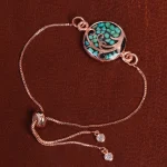 دستبند مسی فیروزه کوب کد 16877