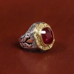 انگشتر یاقوت سرخ مردانه کد 16909