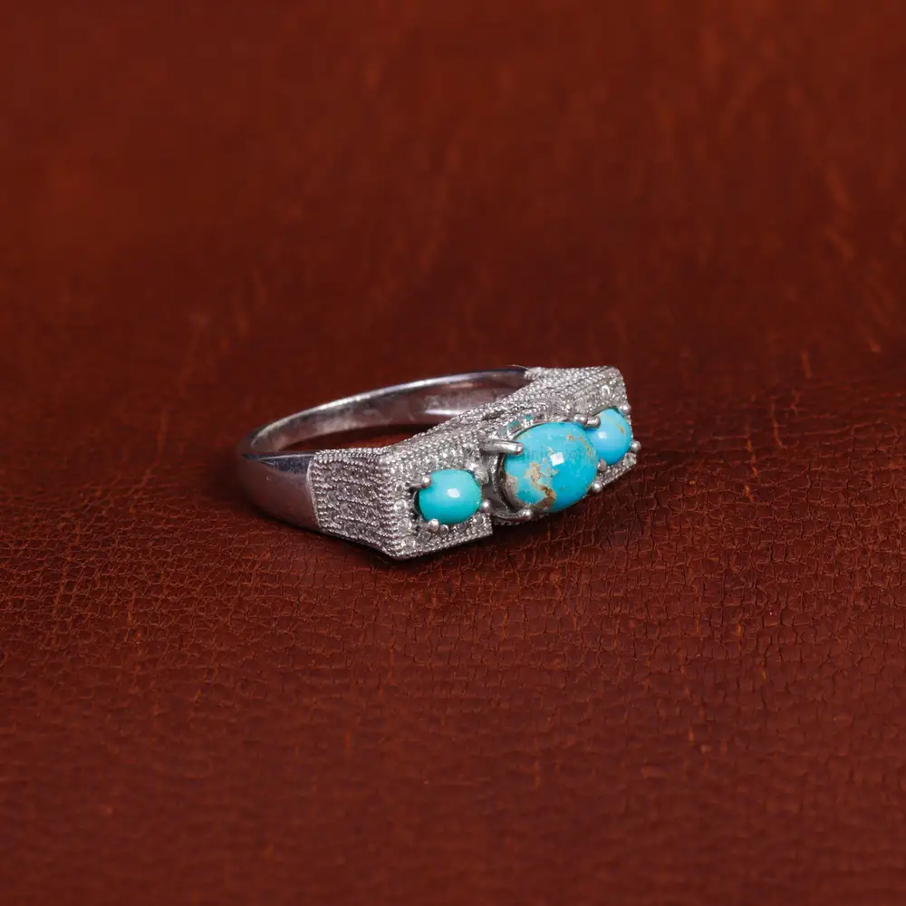 انگشتر فیروزه شجری زنانه کد 16946