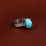 انگشتر فیروزه عجمی زنانه کد 16950