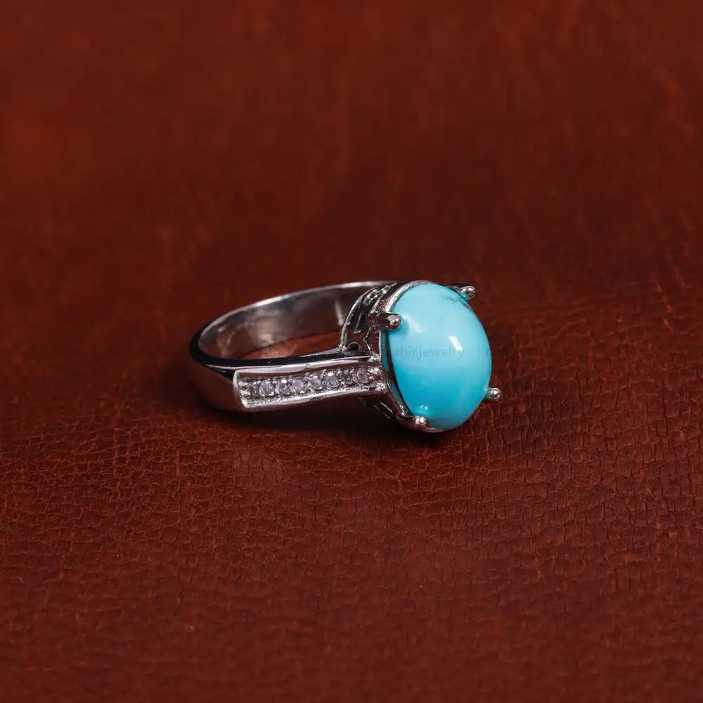 انگشتر فیروزه عجمی زنانه کد 16950