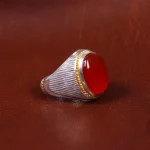 انگشتر عقیق مردانه کد 16968