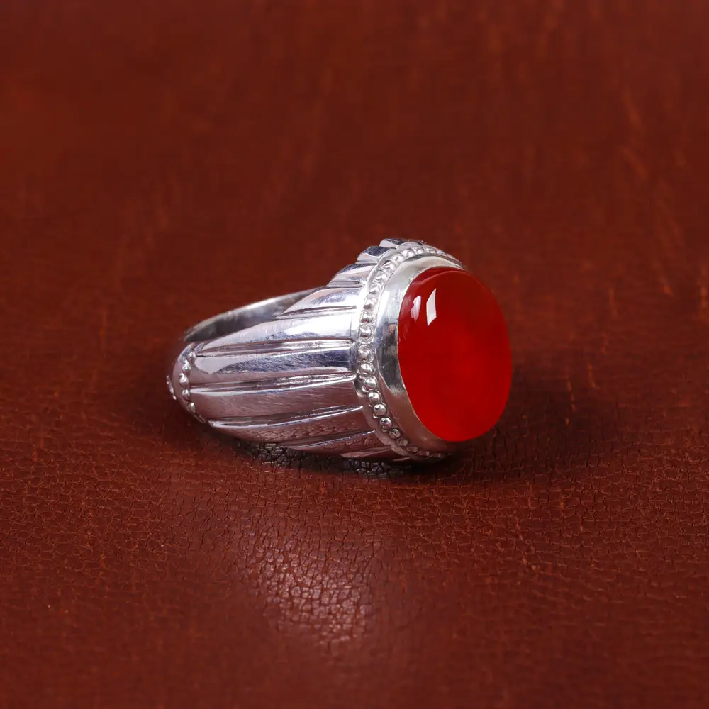 انگشتر عقیق مردانه کد 16973