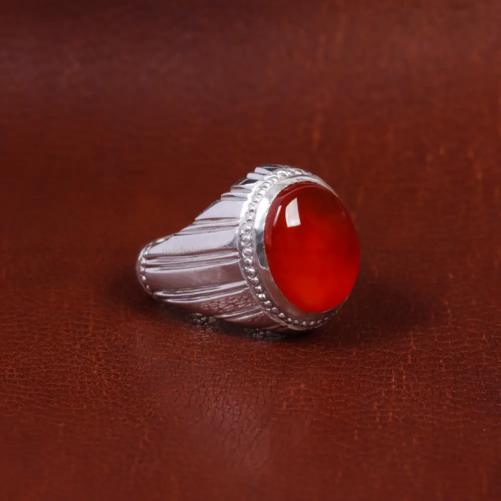 انگشتر عقیق مردانه کد 16981