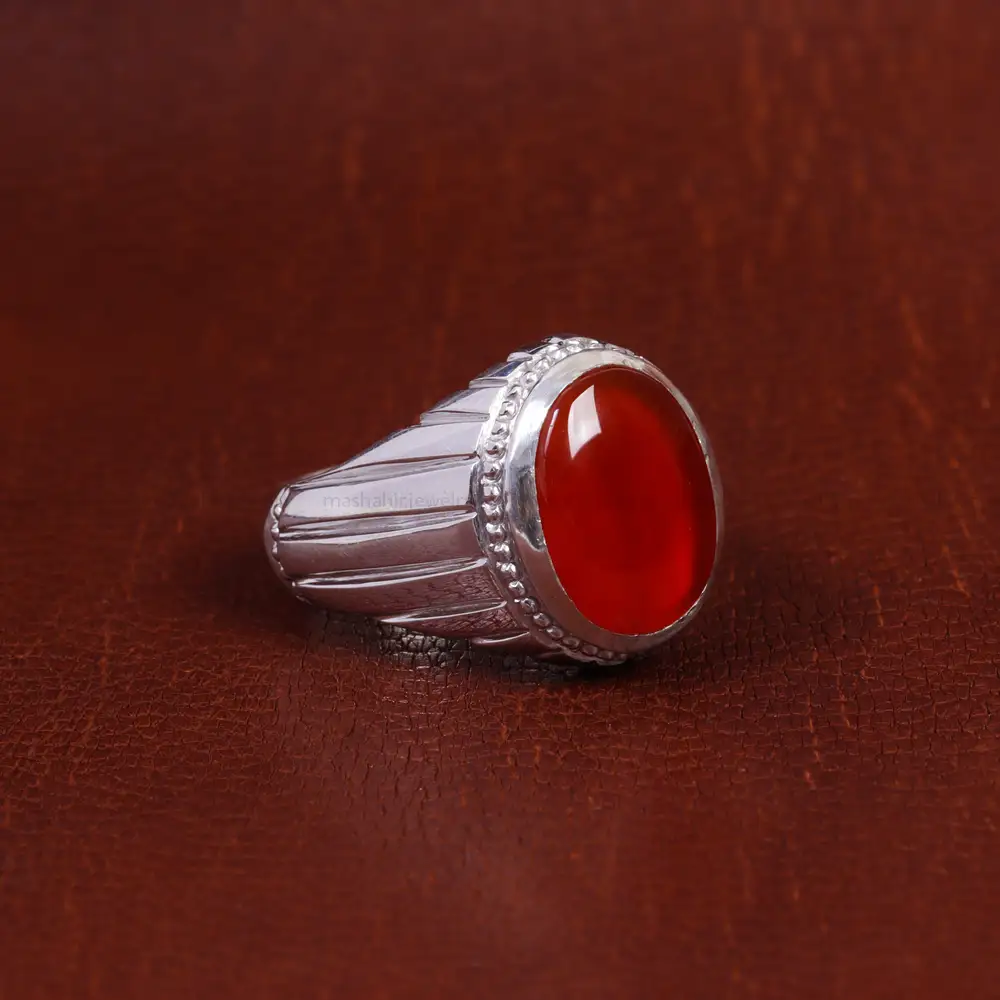 انگشتر عقیق مردانه کد 16983